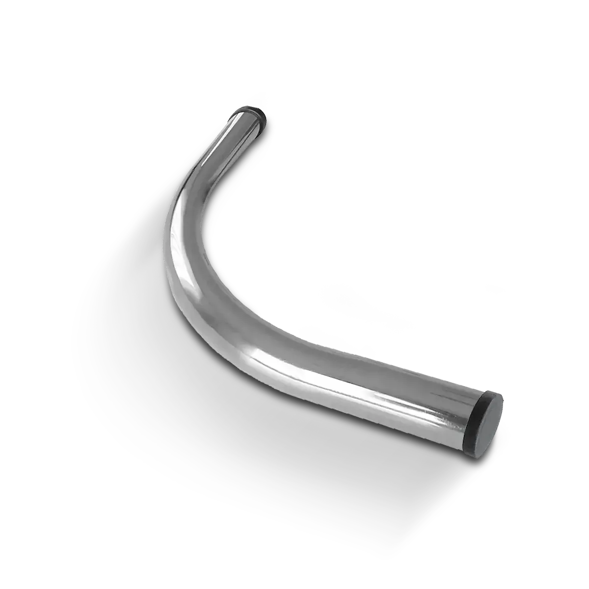 129055 Baranda Curva 90 Grados Acero Inoxidable C/Regatones